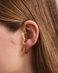 Load image into Gallery viewer, Geometric Gold Hoop Huggie Earrings
