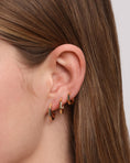 Load image into Gallery viewer, Geometric Gold Hoop Huggie Earrings
