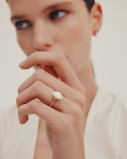 Solitaire-Oval Lab Grown Diamond Engagement Ring