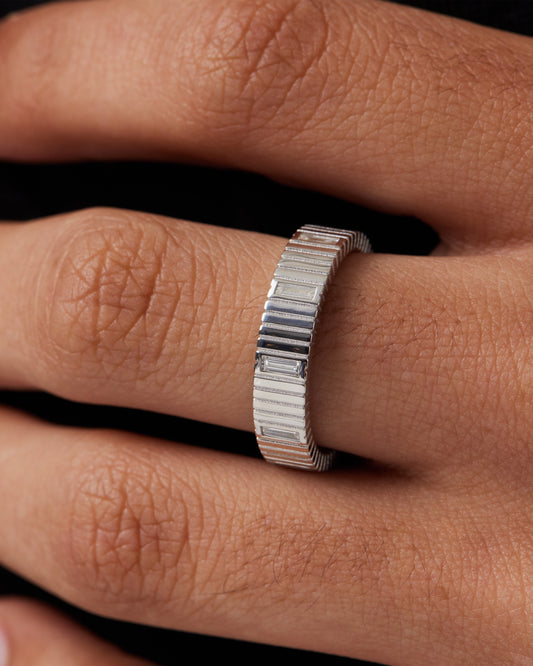 Eternal Elegance: Baguette Lab Grown Diamond Wedding Band 2