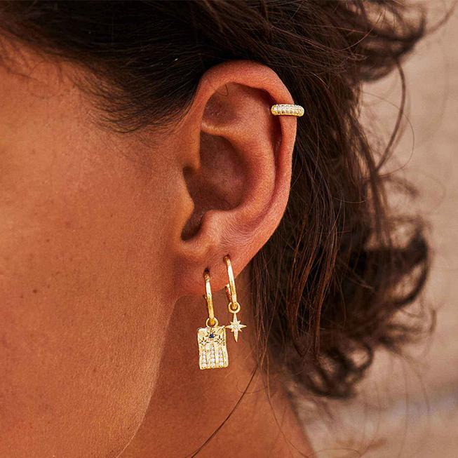 Starlight Hoops with 0.2 TCW Round Lab Grown Diamonds 4