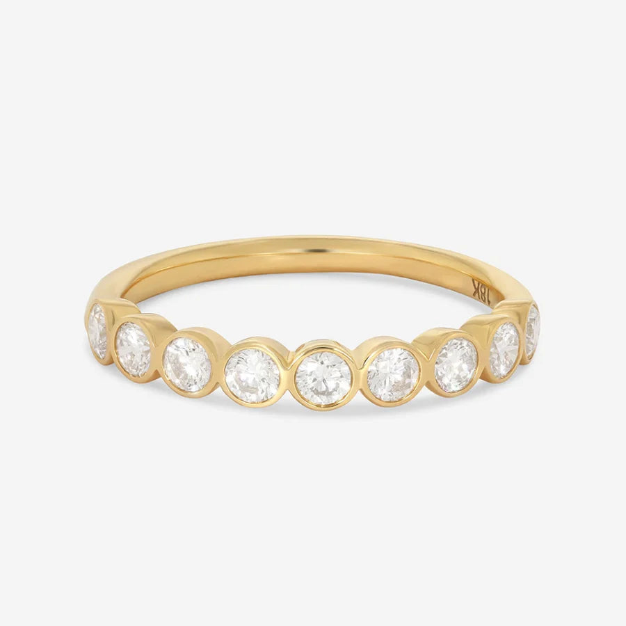 Curved- 0.25 CT Marquise Lab Grown Diamond Wedding Band