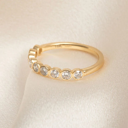 Curved- 0.25 CT Marquise Lab Grown Diamond Wedding Band