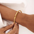 Load image into Gallery viewer, Elegant Gold Coil Bangle Bracelet
