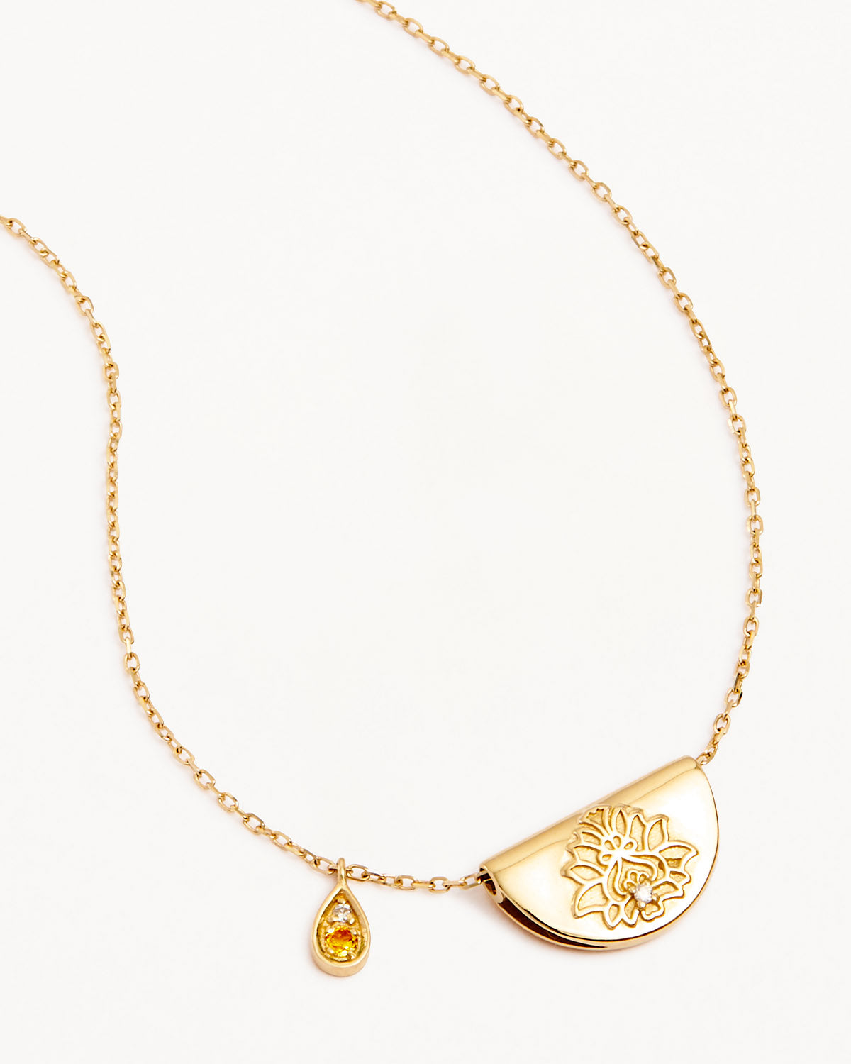 Golden Radiance Citrine & Diamond Necklace 1