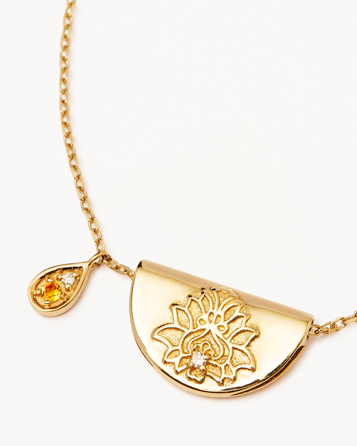 Golden Radiance Citrine & Diamond Necklace 2