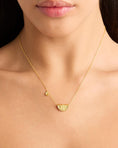 Load image into Gallery viewer, Golden Blossom Citrine Necklace with Lab-Grown Diamond Charm
