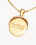 Load image into Gallery viewer, 0.20 TCW Round Diamond Solid Gold Necklace with Engraved Pendant
