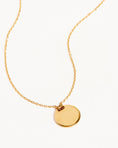 Load image into Gallery viewer, Elegant Solid Gold Round Pendant Necklace
