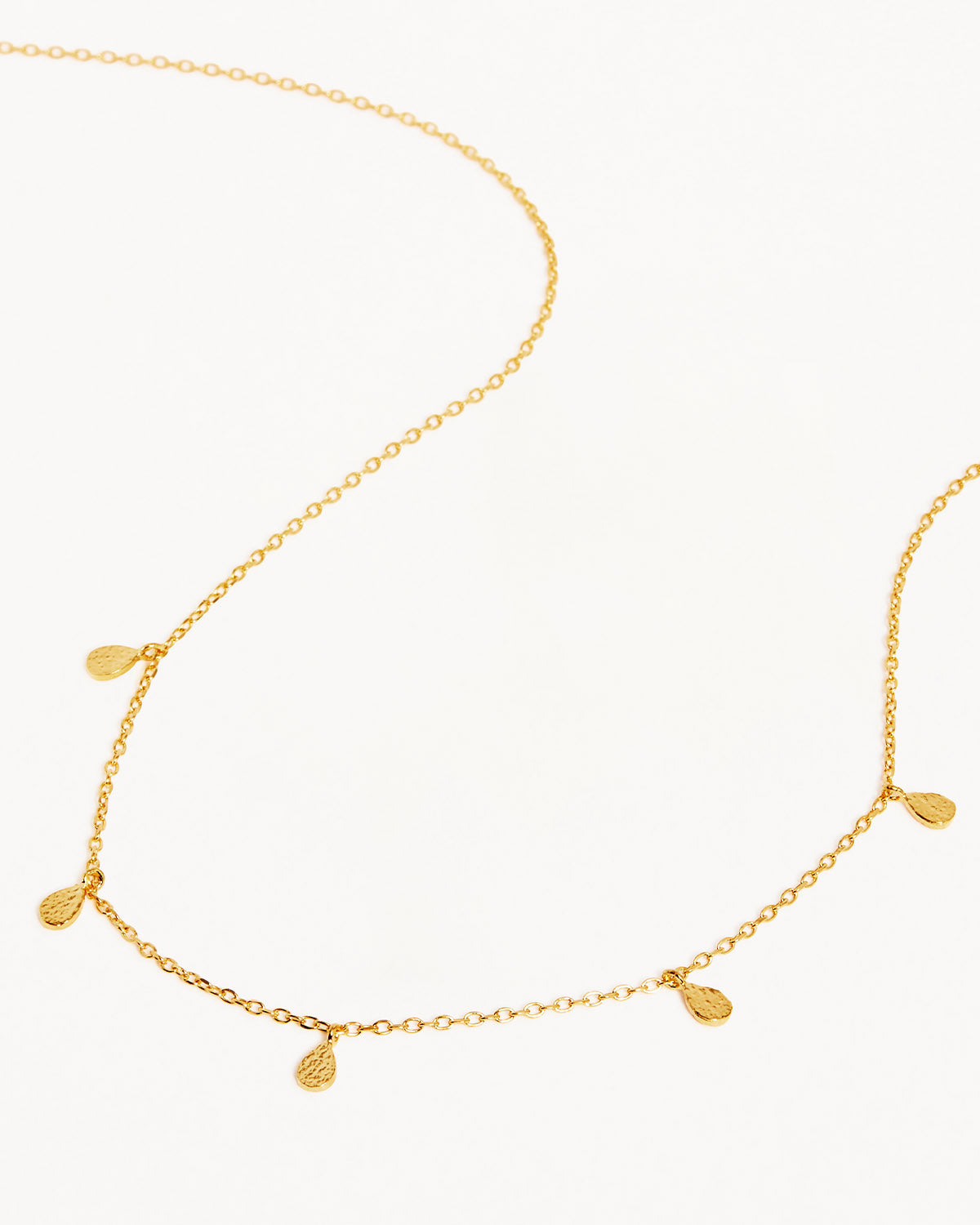 Golden Grace Teardrop Charm Choker Necklace