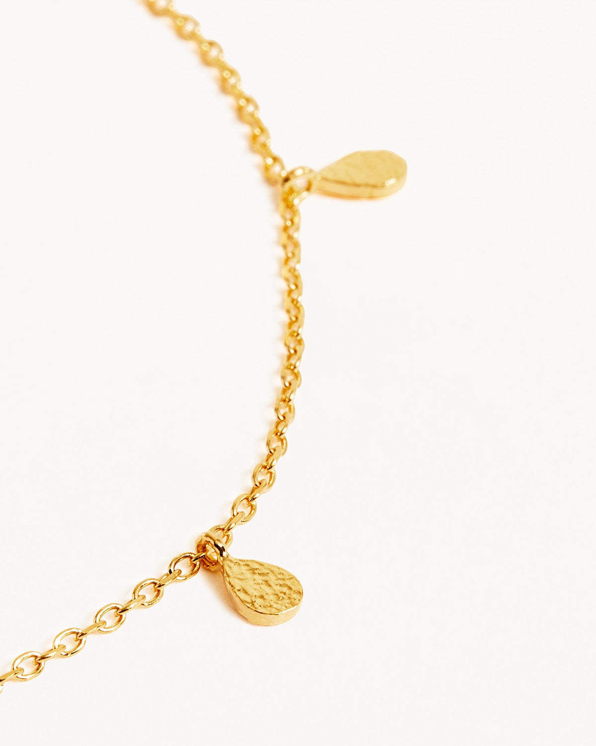 Golden Grace Teardrop Charm Choker Necklace