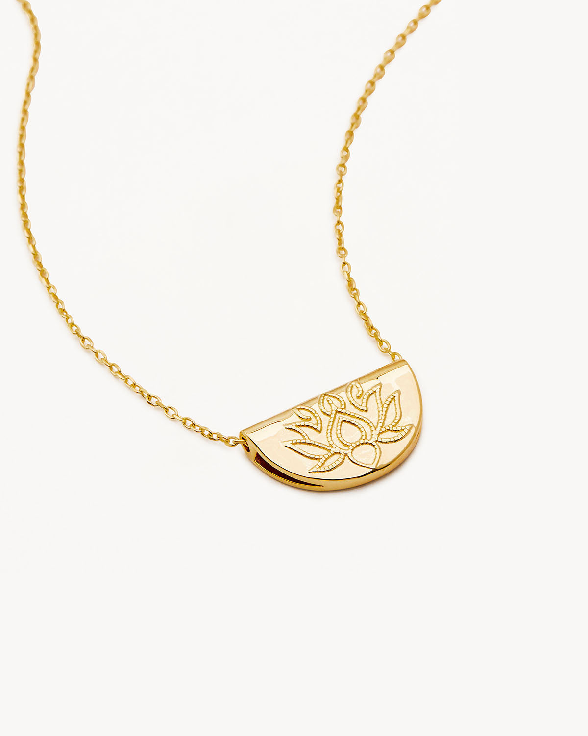 Golden Bloom Lotus Pendant Necklace