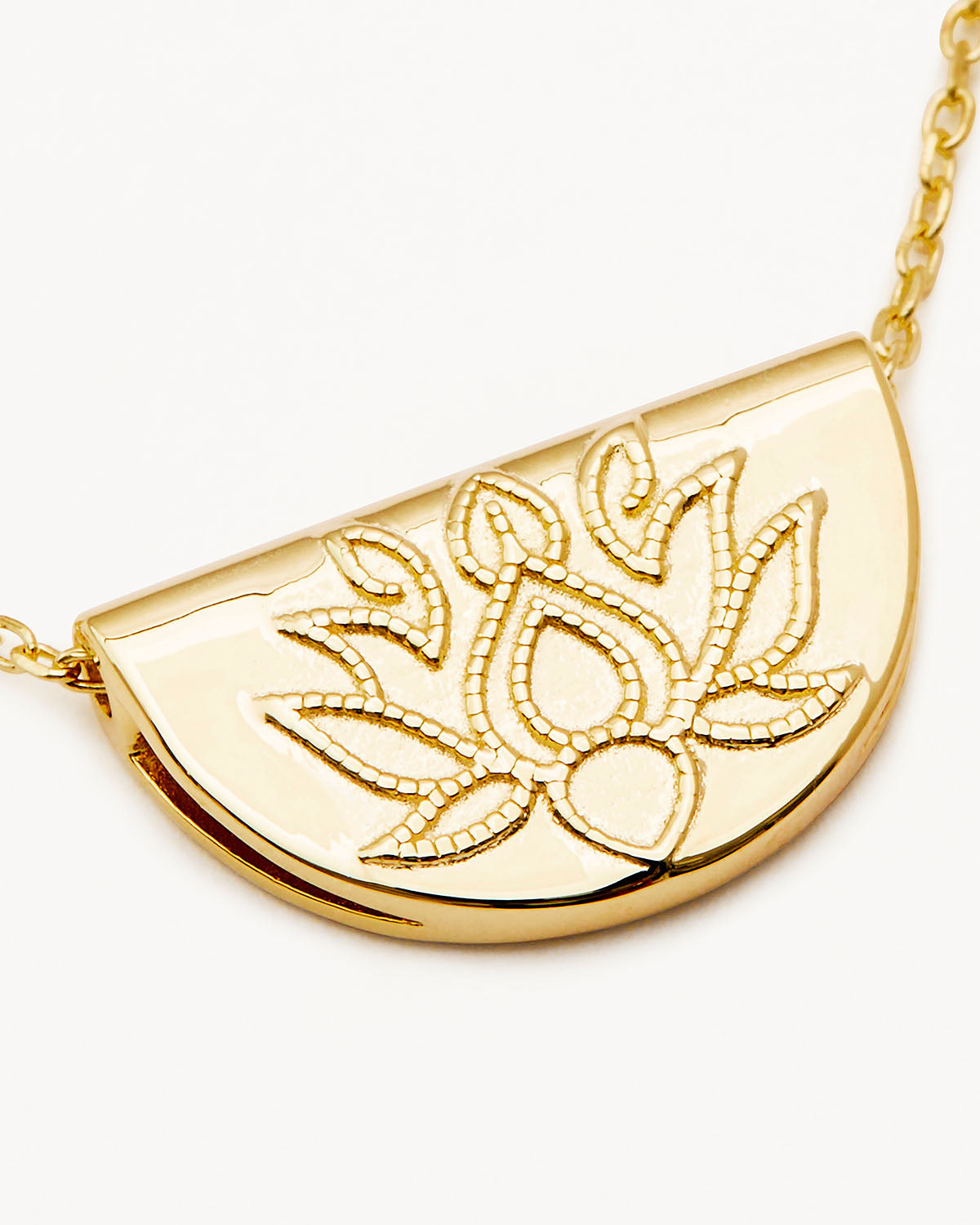 Golden Bloom Lotus Pendant Necklace 3