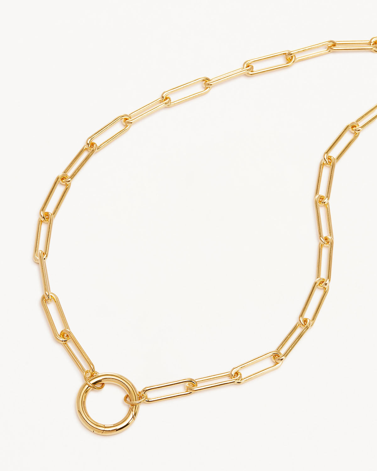 Elegant Gold Paperclip Chain Necklace 1