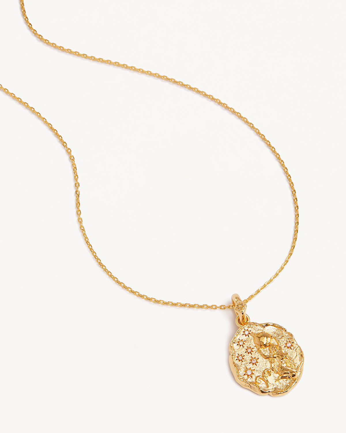 0.1TCW Round Lab Grown Diamond Zodiac Necklace - Aries 2