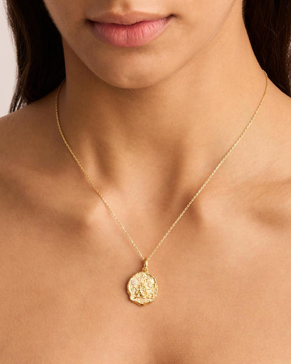 0.10 TCW Gold Libra Zodiac Pendant Necklace 5