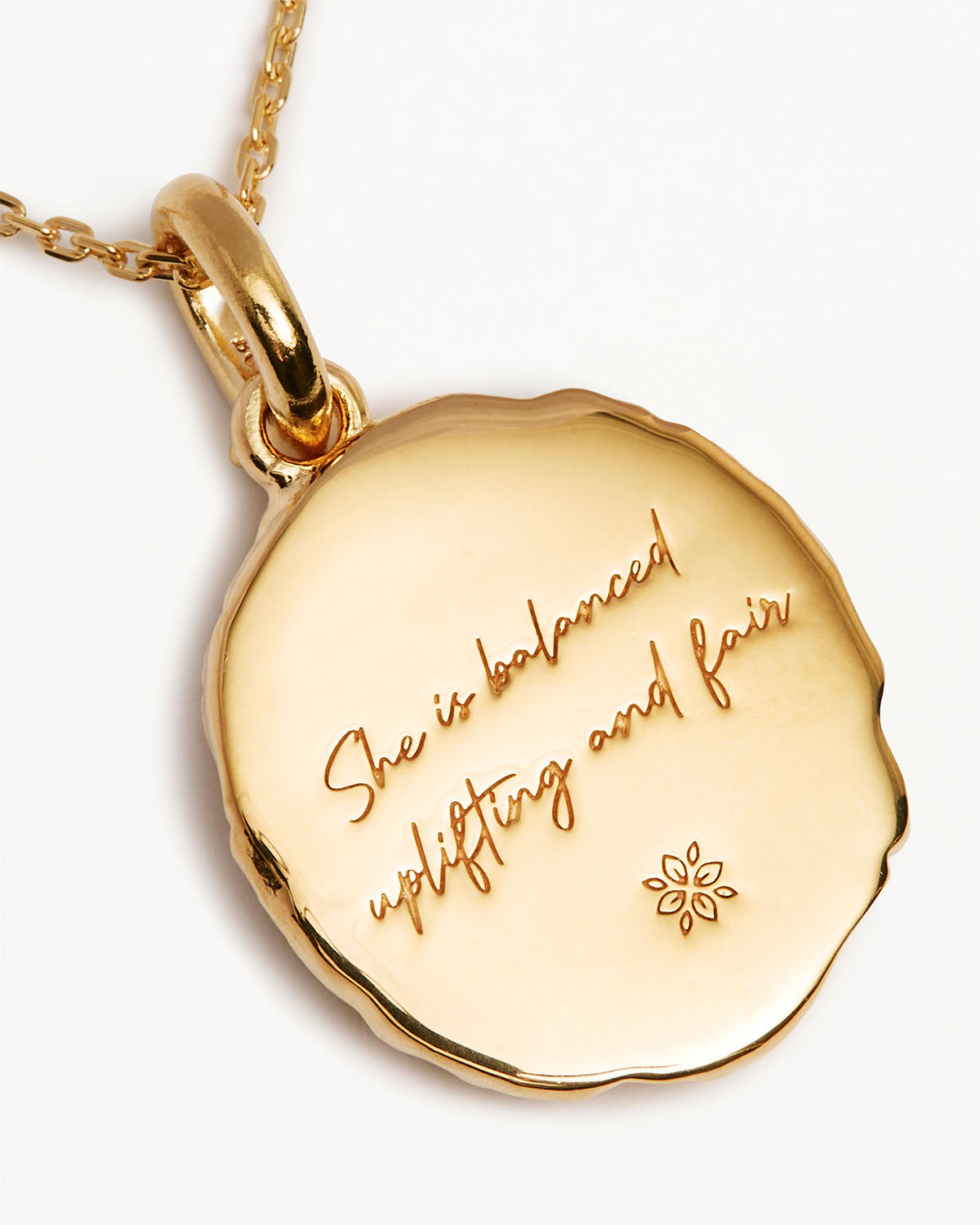 0.10 TCW Gold Libra Zodiac Pendant Necklace 3