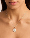 Load image into Gallery viewer, Libra Zodiac Round Diamond Pendant Necklace - Elegant Lab Grown Design 4
