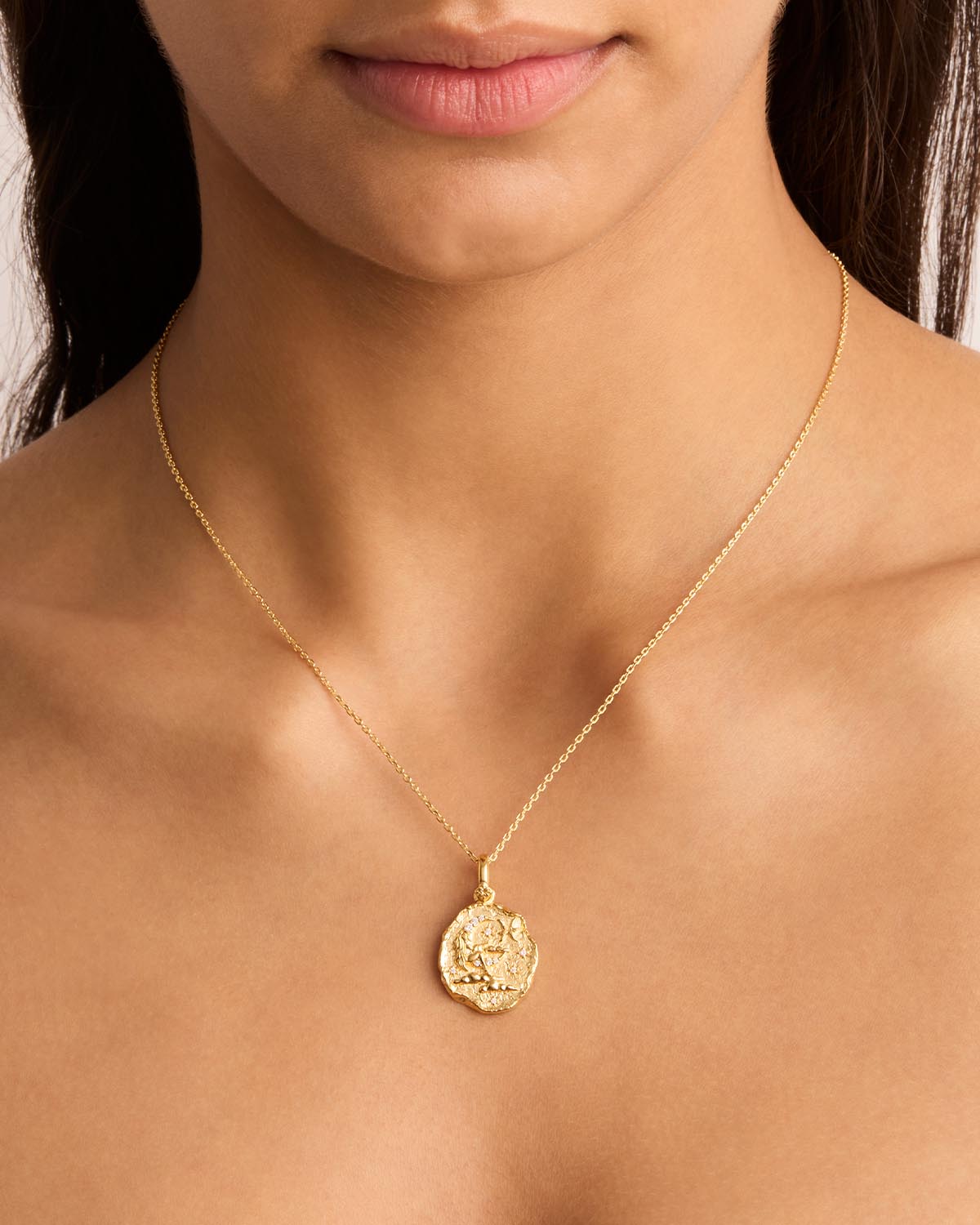 Ethereal Pisces Zodiac Necklace with 0.05 TCW Round Lab Grown Diamond 4