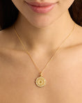 Load image into Gallery viewer, 0.12 TCW Round & Baguette Lab Grown Diamond Medallion Necklace 3
