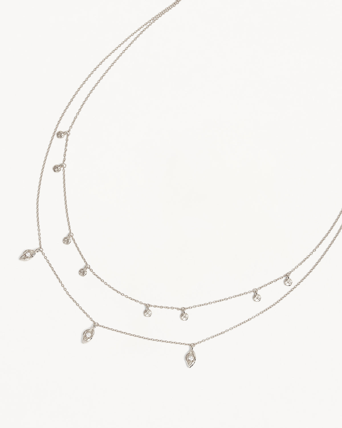 Elevate Elegance: 0.05 TCW Round Lab Grown Diamond Double Chain Choker