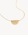 Load image into Gallery viewer, Radiant Elegance: 0.15 TCW Round Lab-Grown Diamond Lotus Necklace
