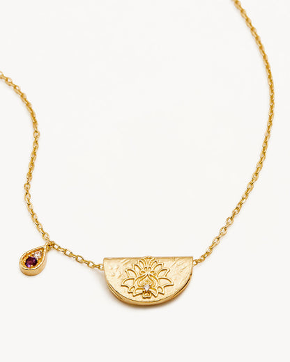 Eternal Blossom: 0.25 TCW Amethyst & Lab Grown Diamond Gold Necklace 1