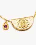 Load image into Gallery viewer, Eternal Blossom: 0.25 TCW Amethyst & Lab Grown Diamond Gold Necklace
