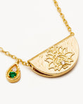 Load image into Gallery viewer, Golden Blossom 0.08 TCW Round Cut Emerald Lab Grown Diamond Necklace
