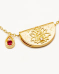 Load image into Gallery viewer, 0.08 TCW Round Ruby and Lab Made Diamond Sunburst Pendant Necklace
