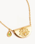 Load image into Gallery viewer, Golden Bloom Peridot Necklace with Lab-Grown Diamond Accent
