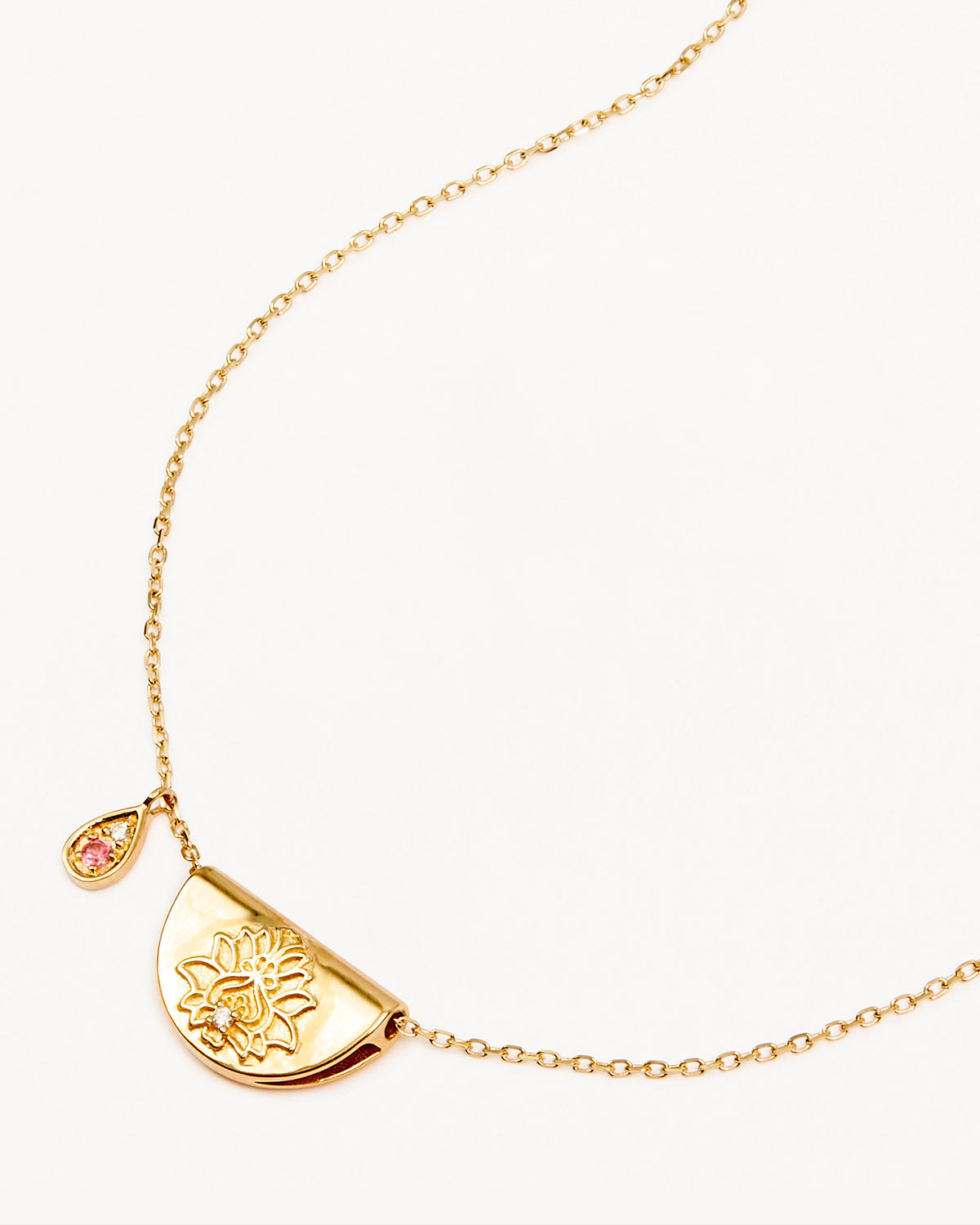Golden Sunburst Topaz & Lab-Grown Diamond Necklace 1