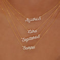 Load image into Gallery viewer, 0.25 TCW Round Lab-Grown Diamond Zodiac Name Necklace Collection
