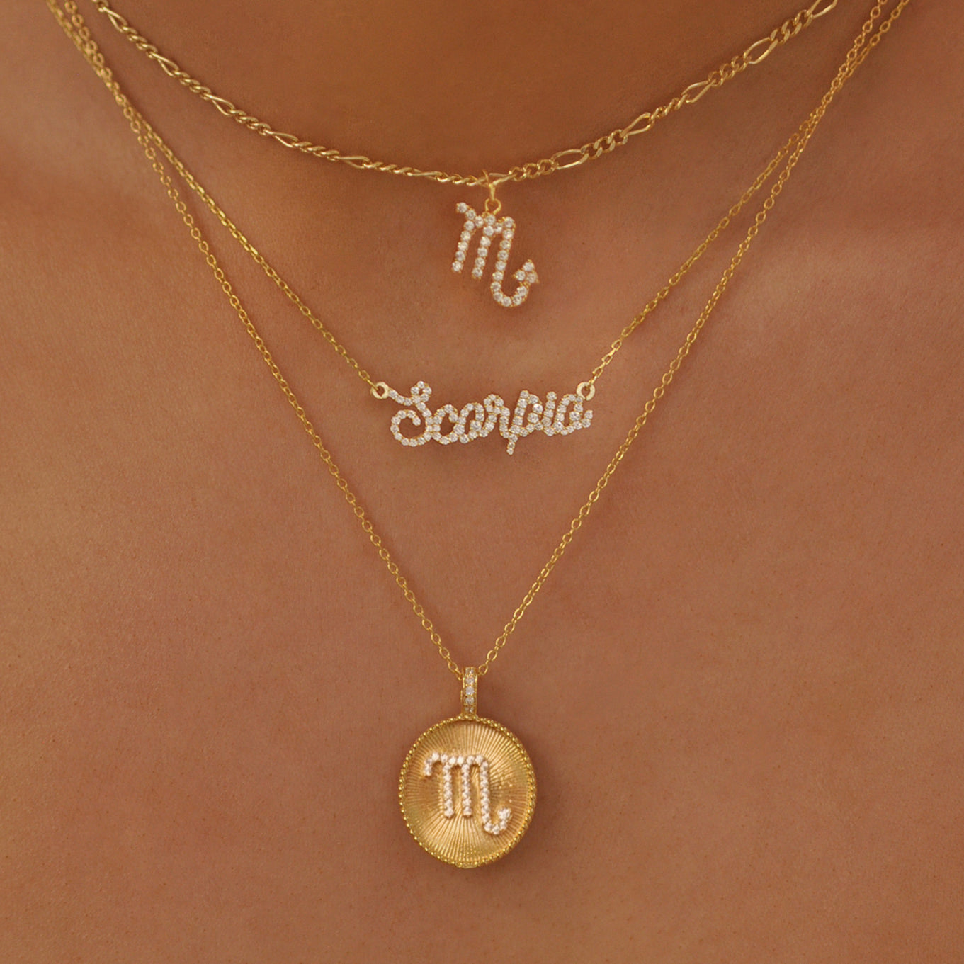 Scorpio Zodiac Pendant with 0.25 TCW Round Lab-Grown Diamonds