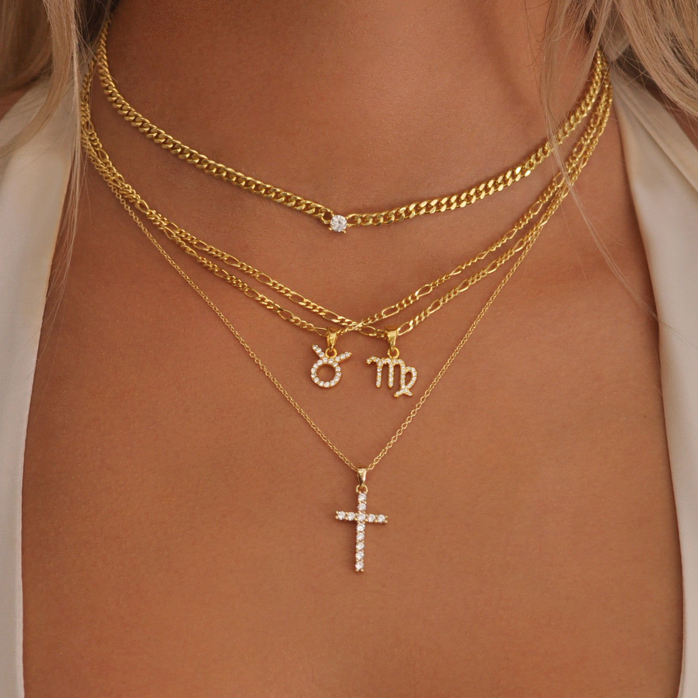 Elegant 0.3 TCW Round Lab-Grown Diamond Cross Necklace 6