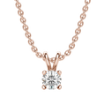 Load image into Gallery viewer, 1.0 CT Round Lab-Grown Diamond Solitaire Pendant Necklace in Gold
