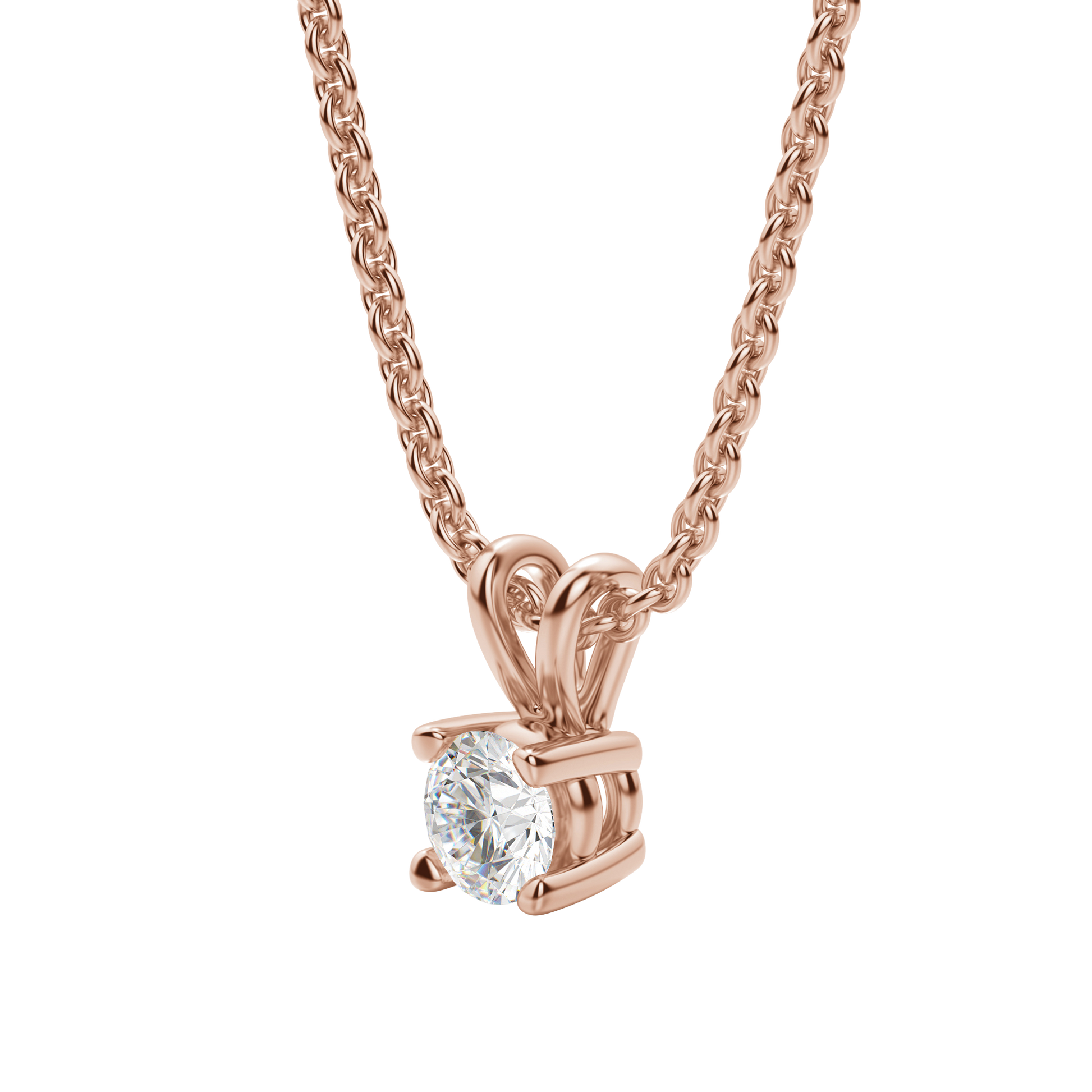 1.0 CT Round Lab-Grown Diamond Solitaire Pendant Necklace in Gold 4