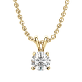 Load image into Gallery viewer, 1.0 CT Round Lab-Grown Diamond Solitaire Pendant Necklace in Gold
