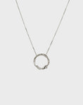 Load image into Gallery viewer, Elegant Silver Ripple Circle Pendant Necklace
