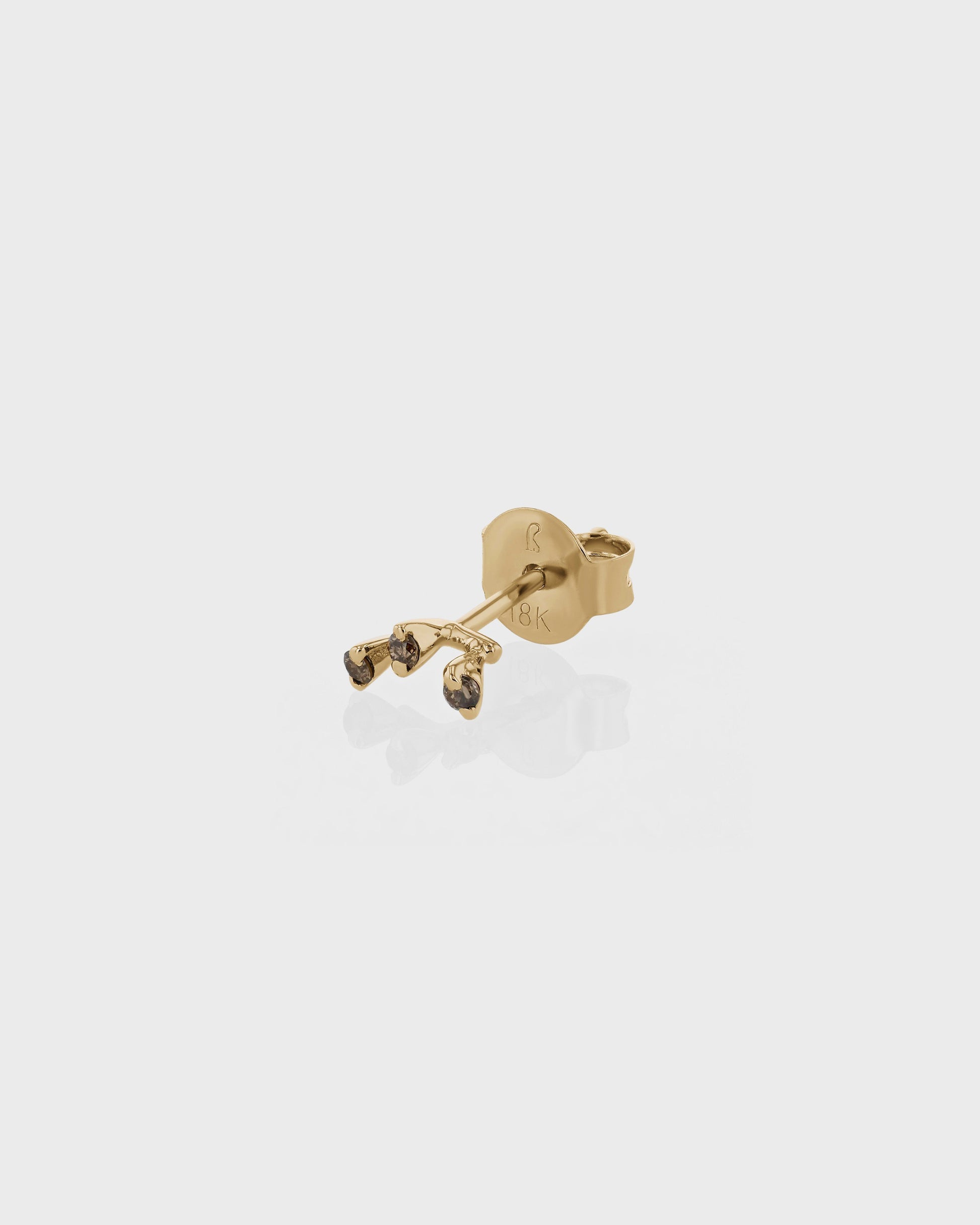 Radiant 0.01 CTW Amethyst & Lab Grown Diamond Studs in Gold 3