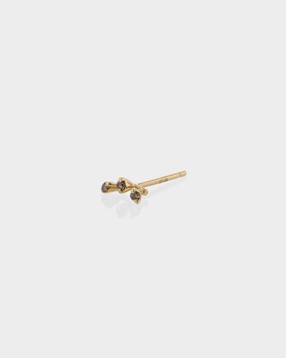Radiant 0.01 CTW Amethyst & Lab Grown Diamond Studs in Gold 2