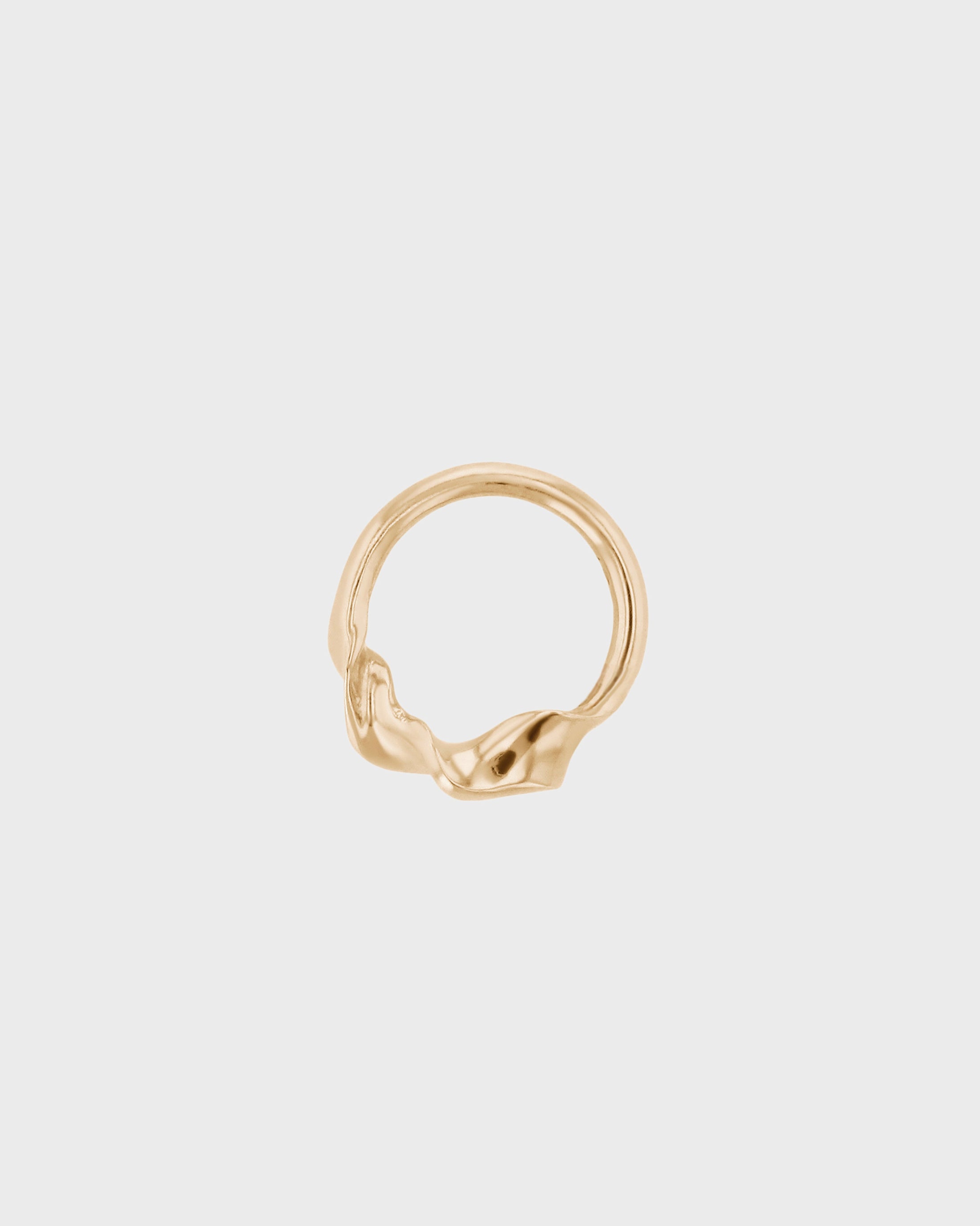 Elegant Twisted Gold Hoop Earring