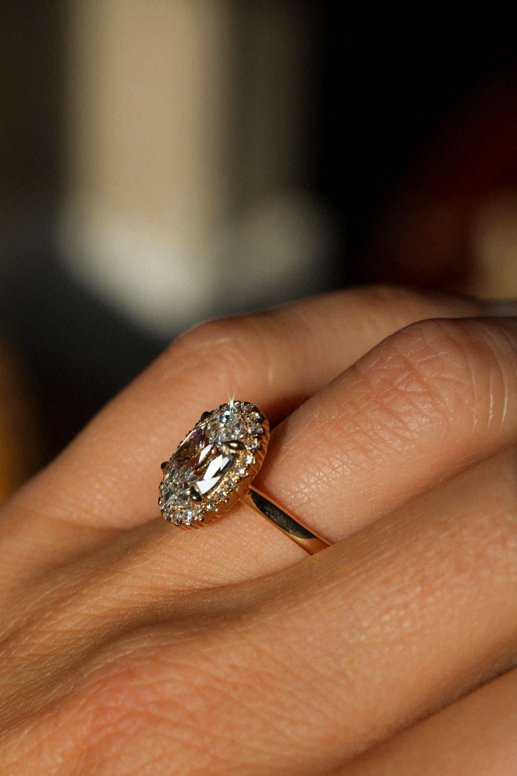 Solitaire Cathedral- 1.8 CT Cushion Lab Grown Diamond Wedding Band