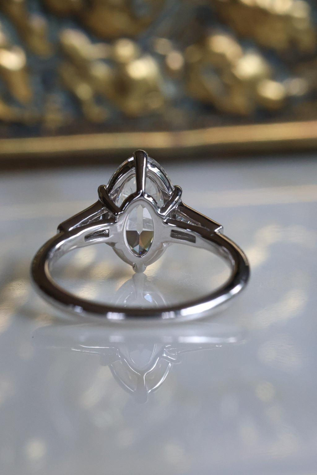 Solitaire Cathedral- 1.8 CT Cushion Lab Grown Diamond Wedding Band