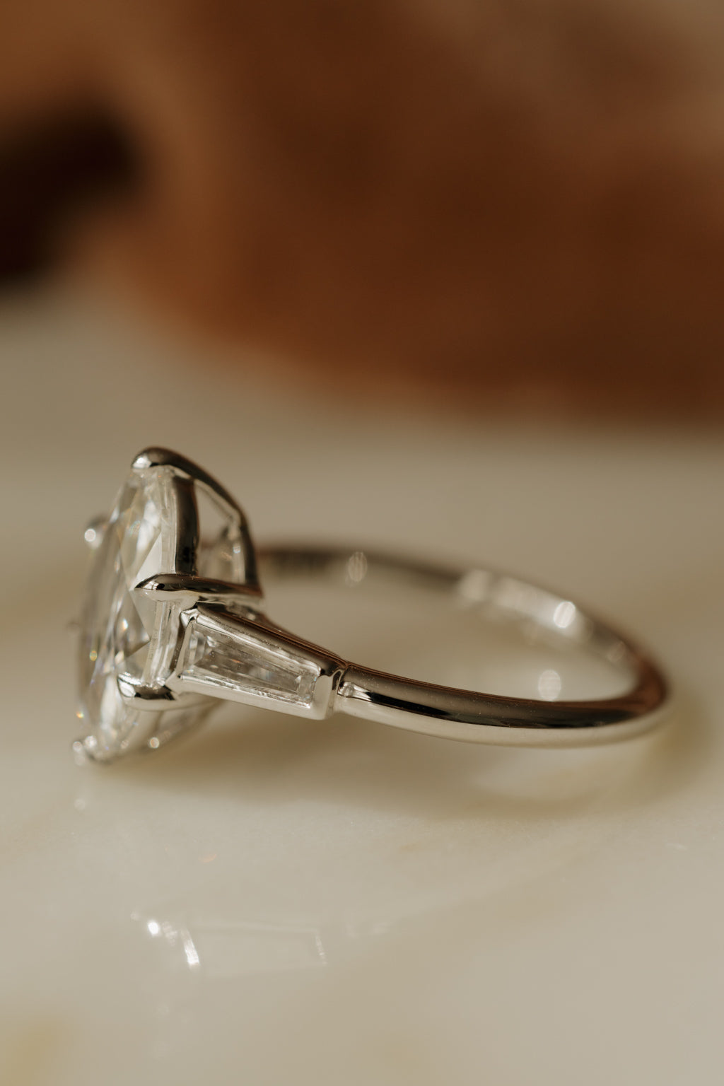 Solitaire Cathedral- 1.8 CT Cushion Lab Grown Diamond Wedding Band
