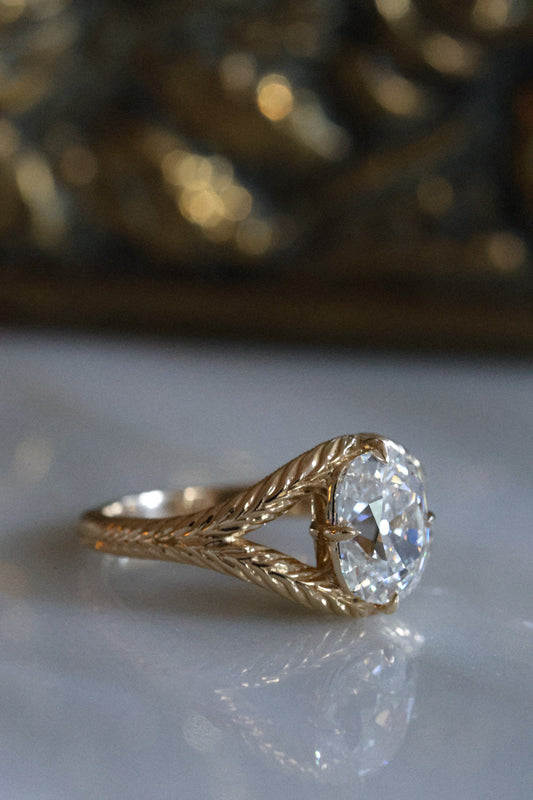 Solitaire Cathedral- 1.8 CT Cushion Lab Grown Diamond Wedding Band
