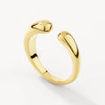 Load image into Gallery viewer, Elegant Gold Open Curve Wedding Band
