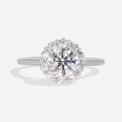 Halo-1.0 CT Round Lab Grown Diamond Engagement Ring
