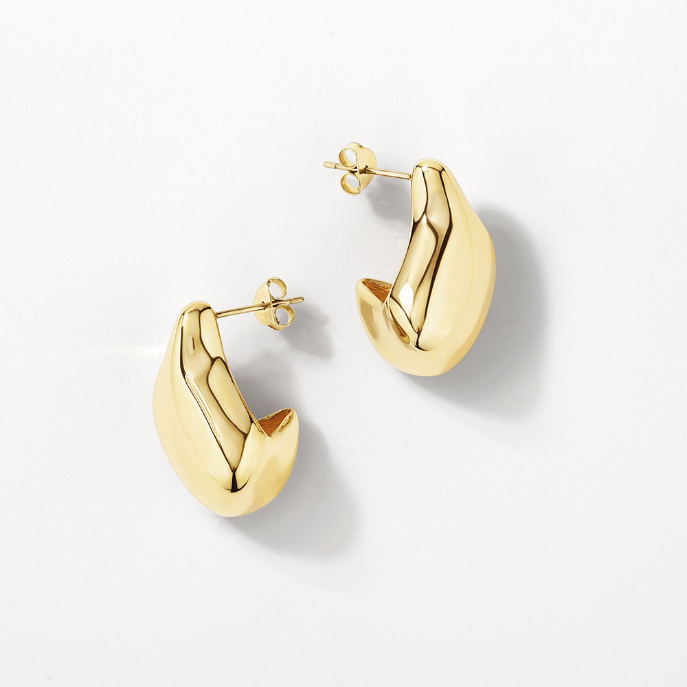Gold Sculpted Earrings 5