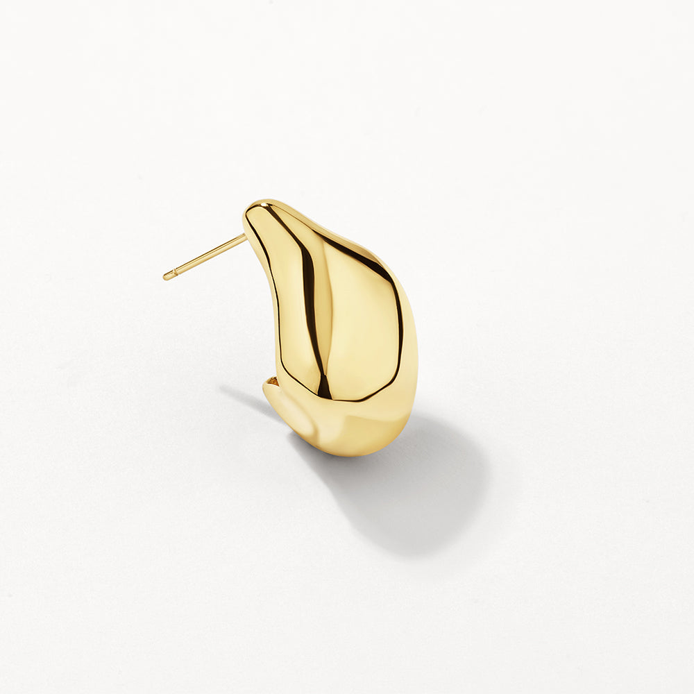 Gold Sculpted Earrings 7